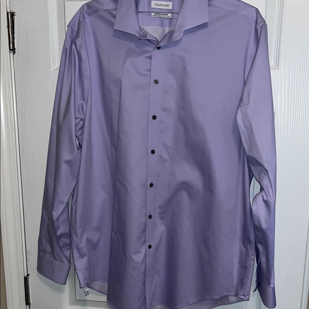 Calvin Klein Men's Purple Dress Shirt
